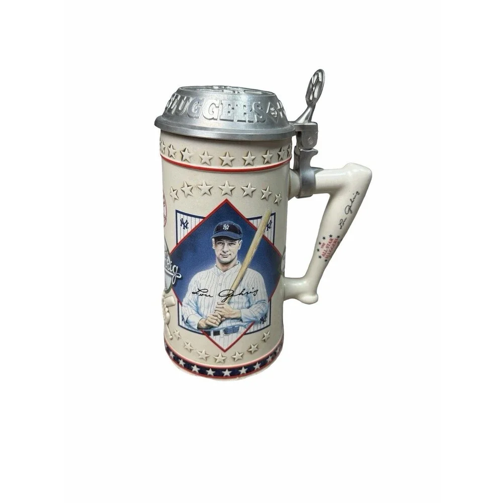 1996 Lou Gehrig The Iron Horse All Star Sluggers Beer Stein Longton Crown Ltd Ed
